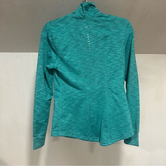 Tangerine Wind Jacket Thumb Hole Sweater Athletic Jacket Dri fit Teal Blue - Picture 8 of 13